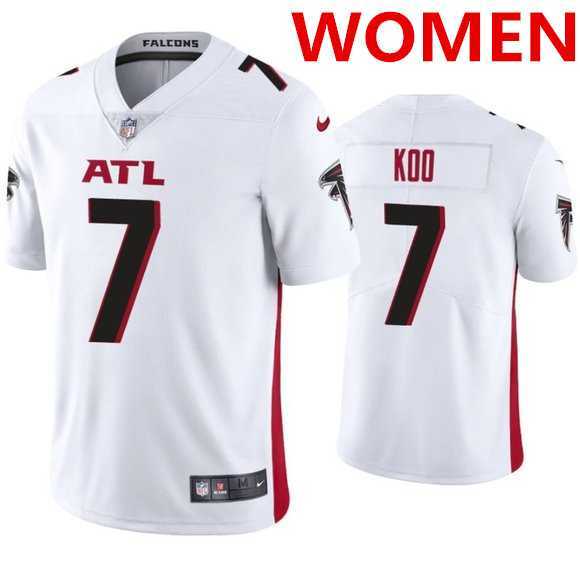 Womens Atlanta Falcons #7 Younghoe Koo New White Vapor Untouchable Limited Stitched NFL Jersey